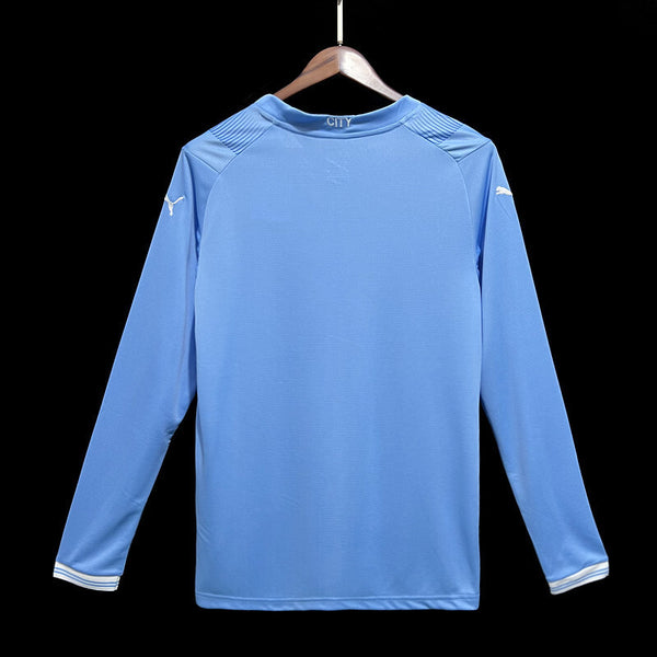 Football Shirt Manchester City Home 23-24 Long Sleeve back