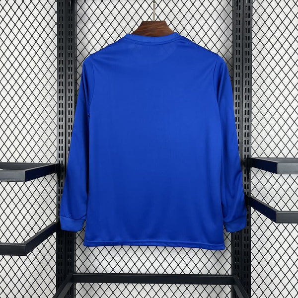 Football Shirt Manchester United Blue Retro 24-25 Long Sleeves back