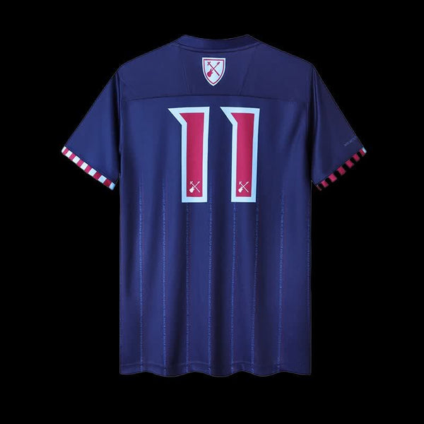 Football Shirt West Ham United Iron Maiden Away 25-26 blu back