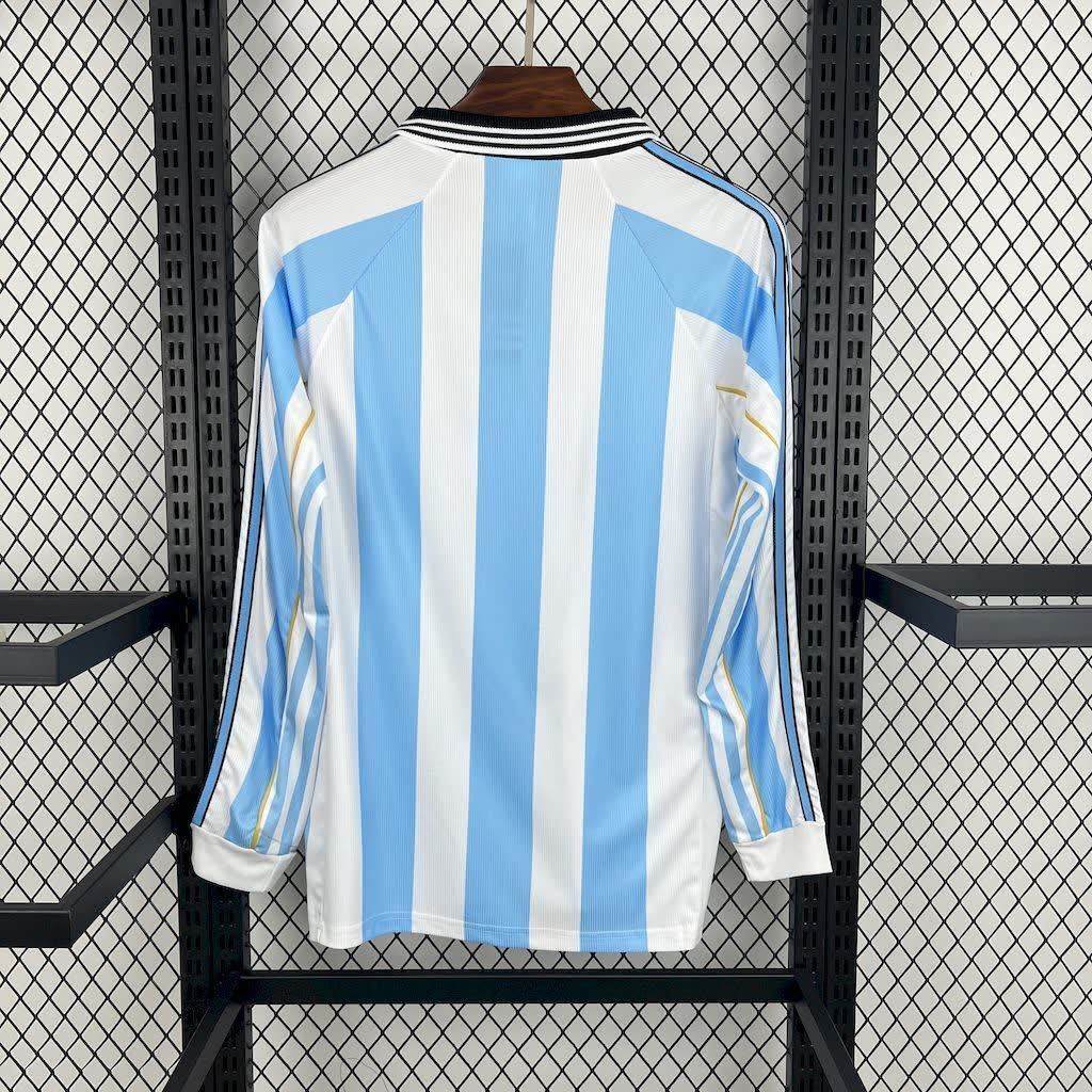 Football Shirt Argentina Home 98-99 Retro Long Sleeves back