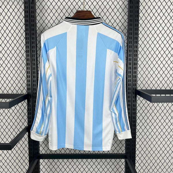 Football Shirt Argentina Home 98-99 Retro Long Sleeves back