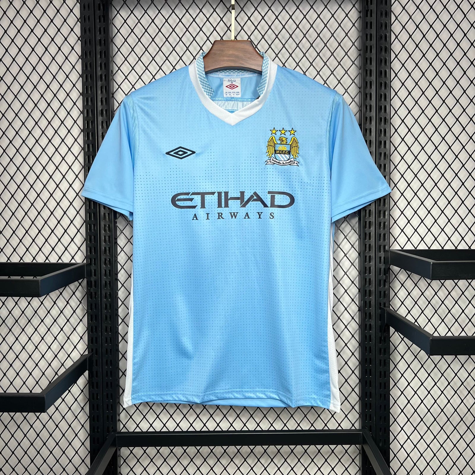 Football Shirt Manchester City Home 11-12 Retro extra 1