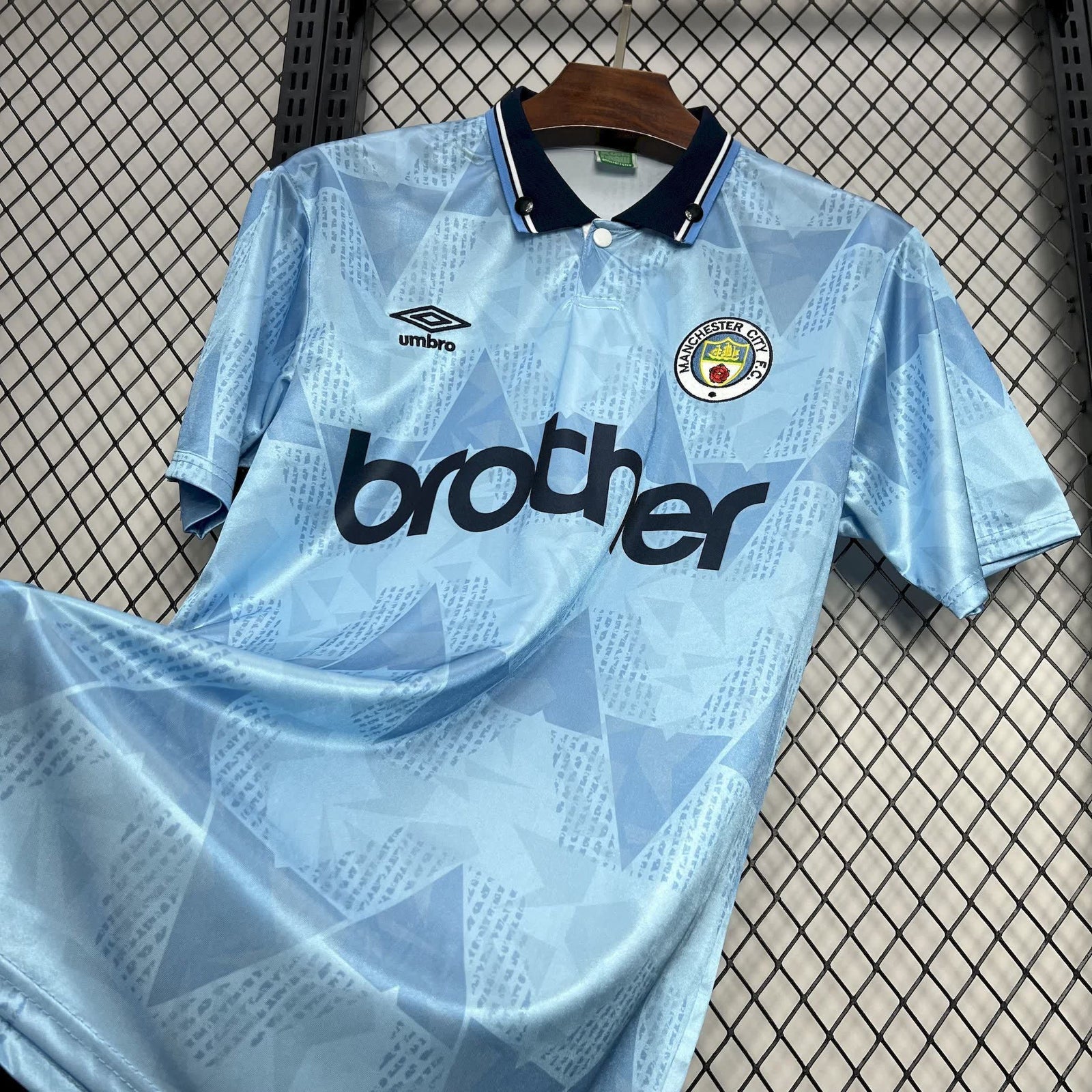 Football Shirt Manchester City Home 89-91 Retro extra 1