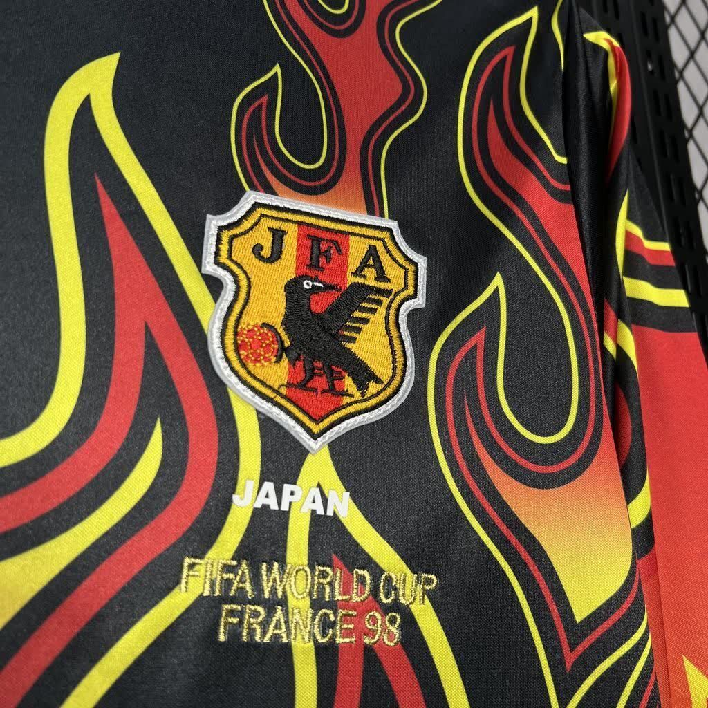 Football Shirt Japan Goalkeeper 1998 Red Flame Retro extra 2