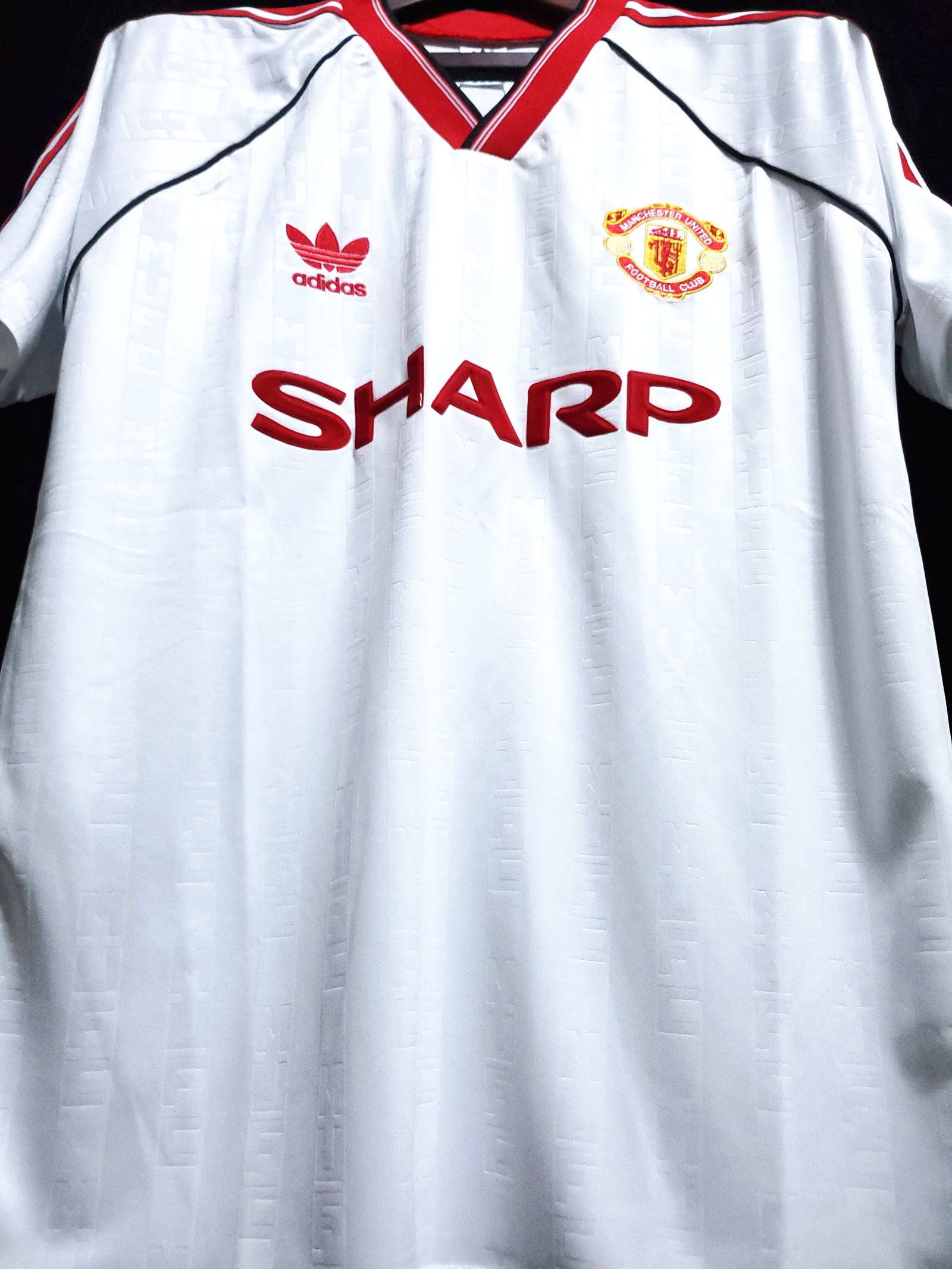 Football Shirt Manchester United Away 88-89 Retro extra 1