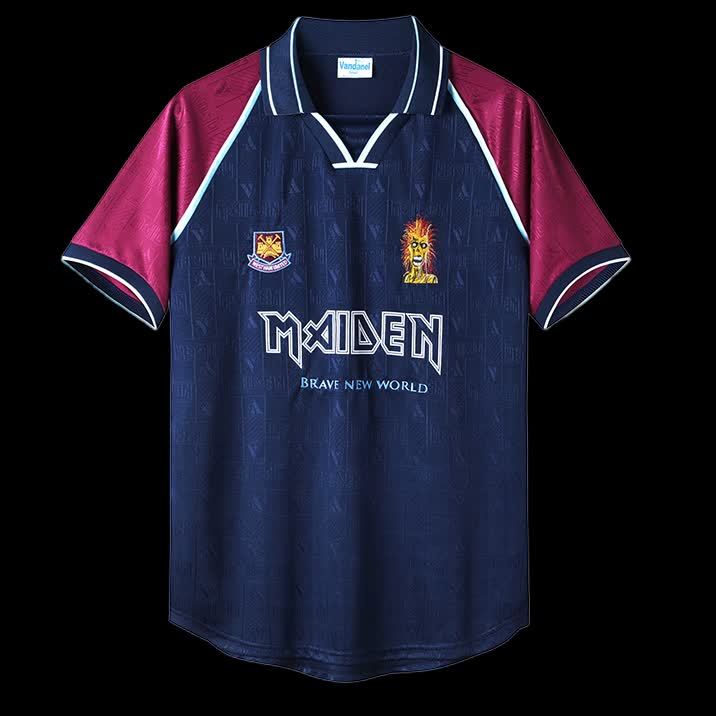 Football Shirt West Ham United Iron Maiden Retro 99-01 Home extra 1