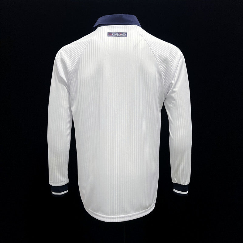 Football Shirt England Home 1998 Long Sleeve back