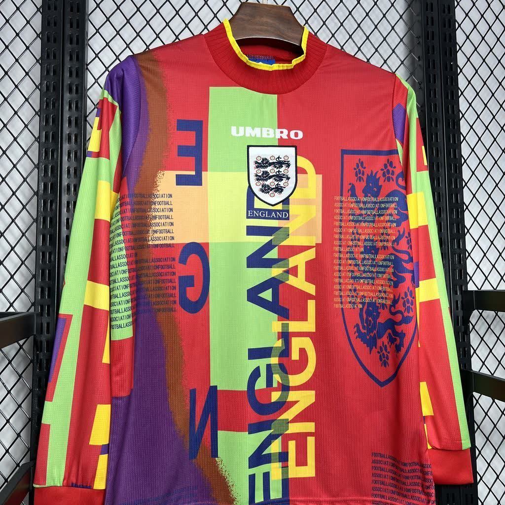 Football Shirt England Goalkeeper Retro 95-96 Long Sleeve extra 3