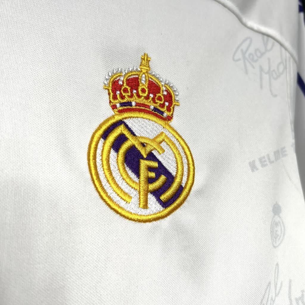 Football Shirt Real Madrid Home 94-96 Long Sleeve Retro extra 2