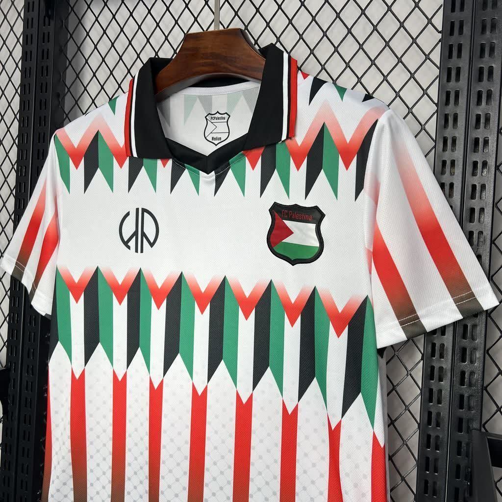Football Shirt CD Palestino Hypepeace 25-26 White Retro extra 2