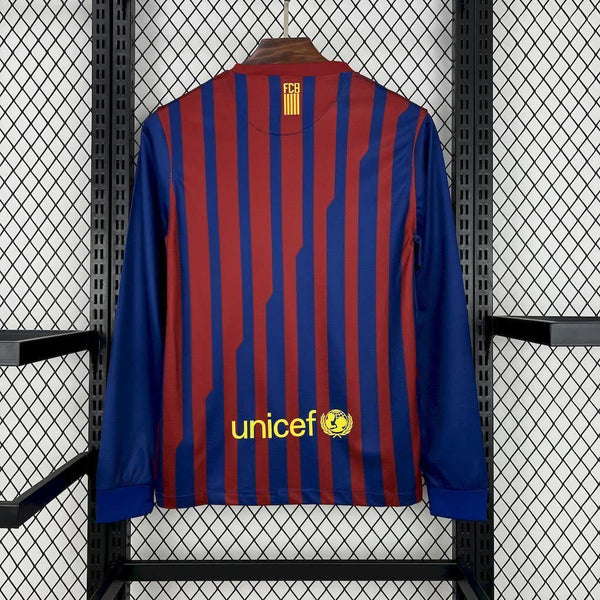 Football Shirt FC Barcelona Home 11-12 Long Sleeves Retro back