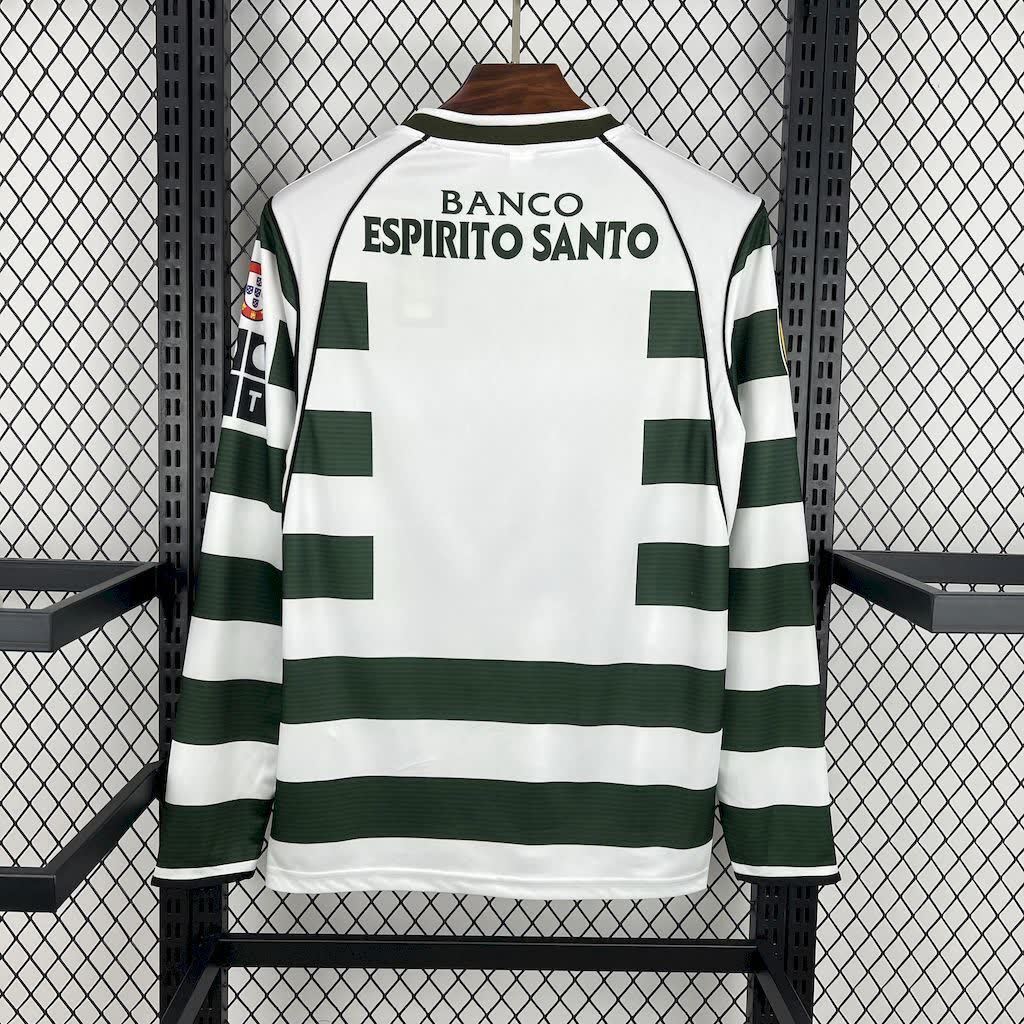 Football Shirt Sporting CP Home 01-03 Long Sleeves Retro back