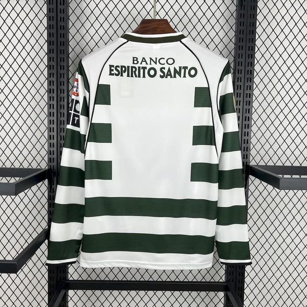 Football Shirt Sporting CP Home 01-03 Long Sleeves Retro back