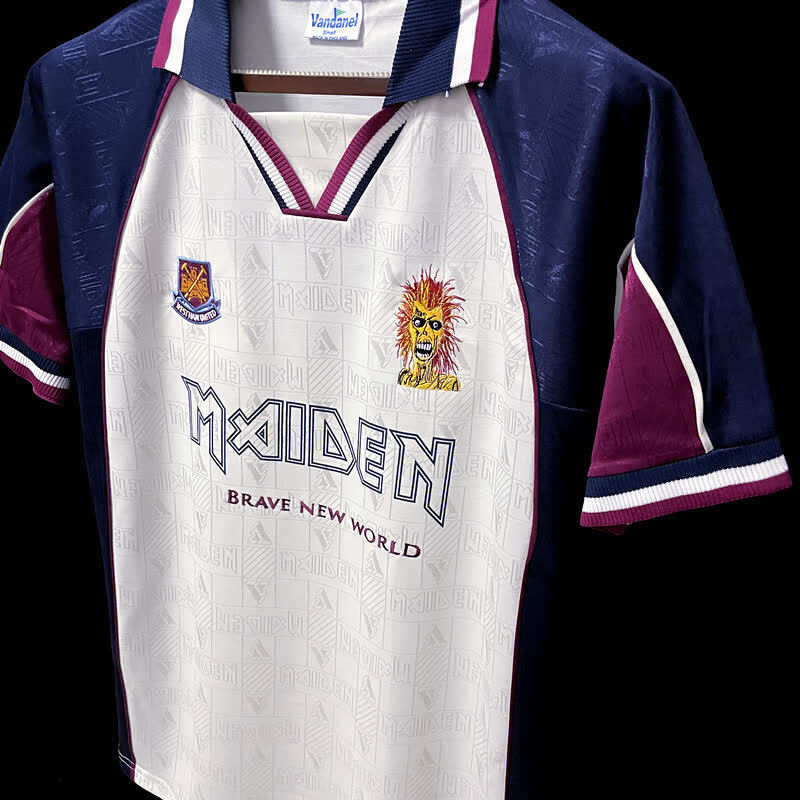 Football Shirt West Ham Iron Maiden Away 99-00 Retro extra 2