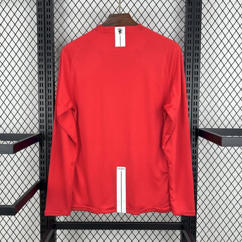 Football Shirt Manchester United Home 07-08 Long Sleeves Retro back