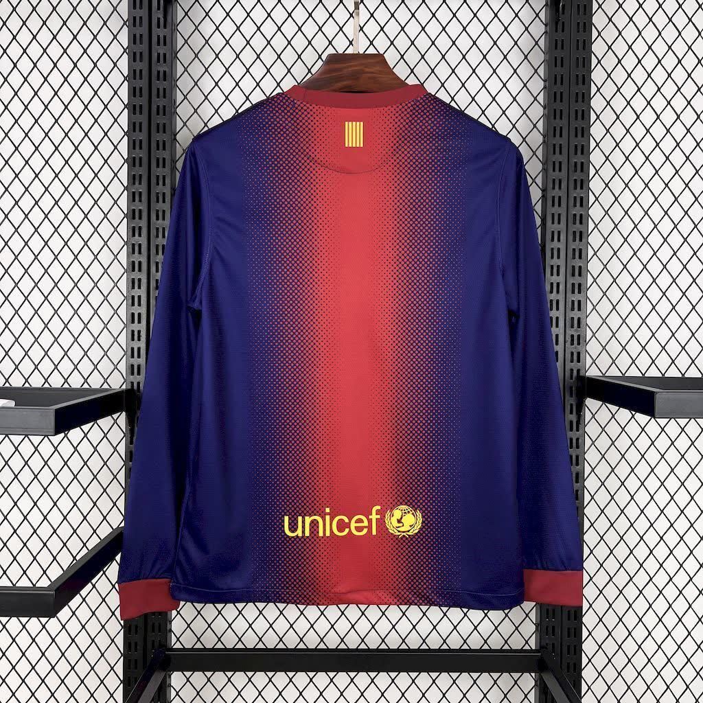 Football Shirt FC Barcelona Home 12-13 Long Sleeves Retro back