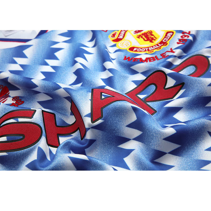 Football Shirt Manchester United Away League Cup Final 90-92 Long Sleeve extra 3