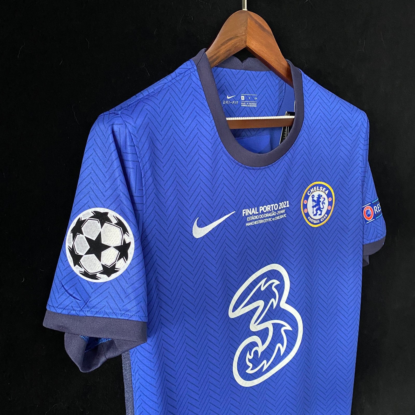 Football Shirt Chelsea Home 20-21 Champions League Final back