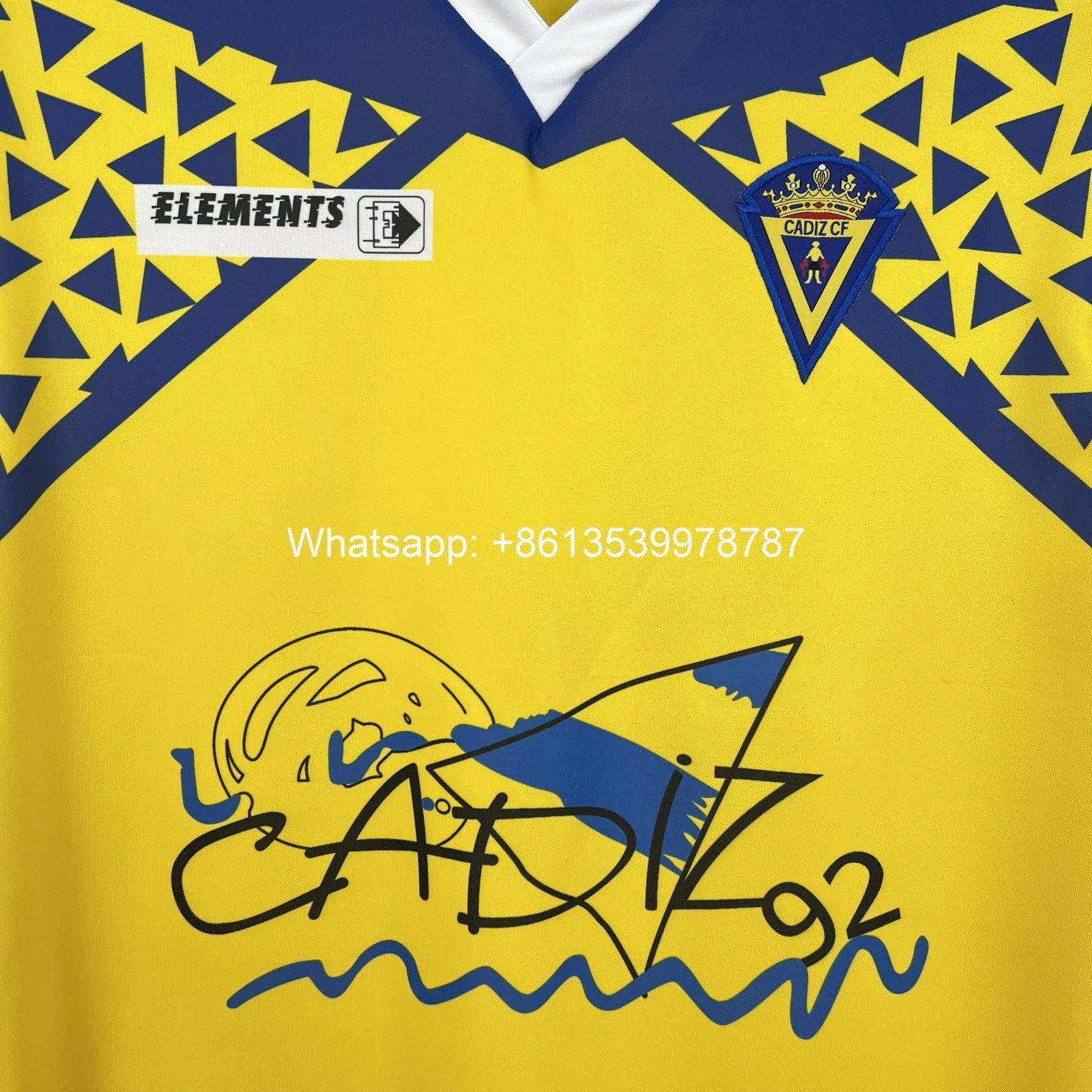 Football Shirt Cadiz CF Home 91-92 Retro extra 3