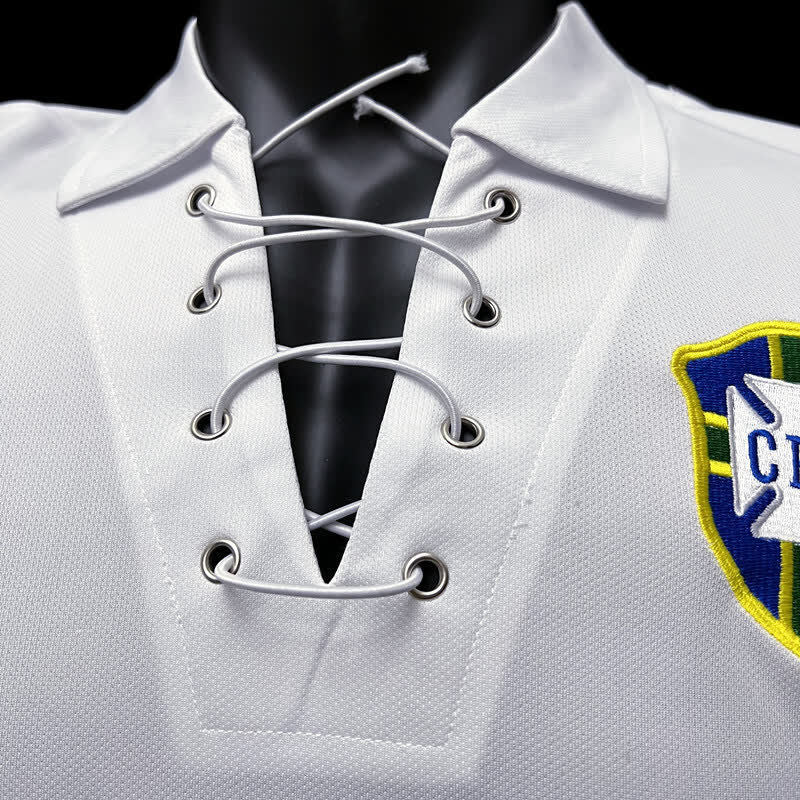 Football Shirt Brazil White 04-05 Retro extra 3