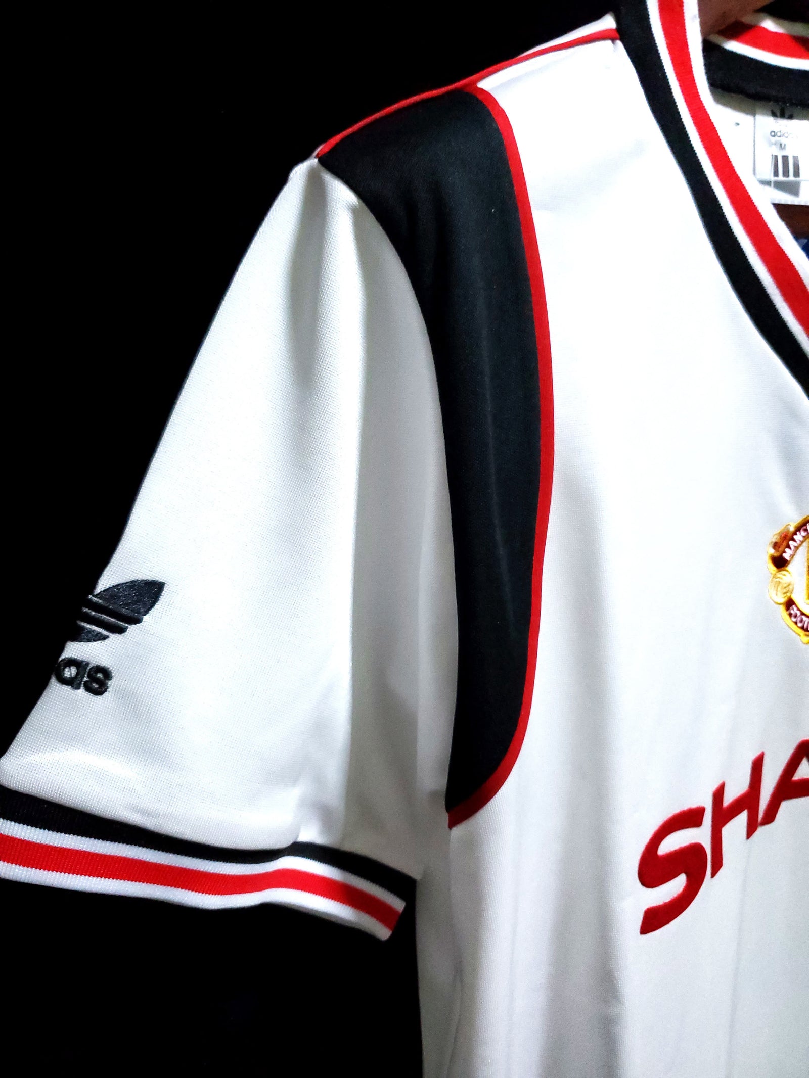 Football Shirt Manchester United Away 85-86 Retro extra 3