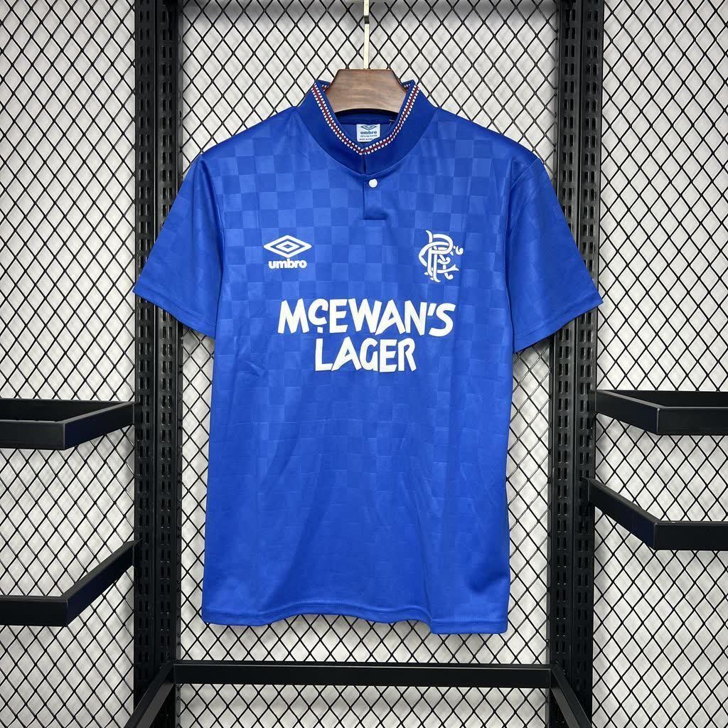 Football Shirt Rangers FC Home 87-90 Retro extra 3