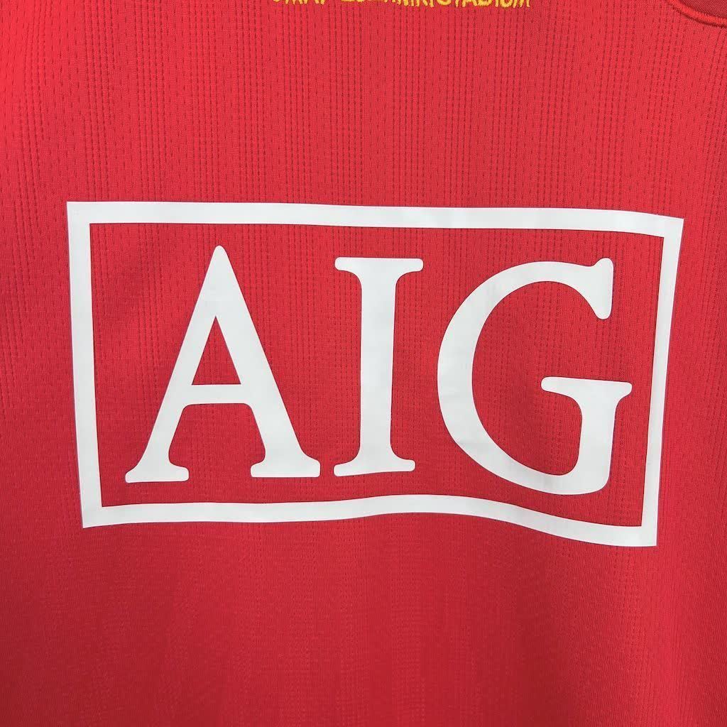 Football Shirt Manchester United Home 07-08 Long Sleeves Retro extra 4