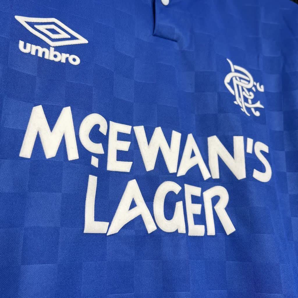 Football Shirt Rangers FC Home 87-90 Retro extra 4