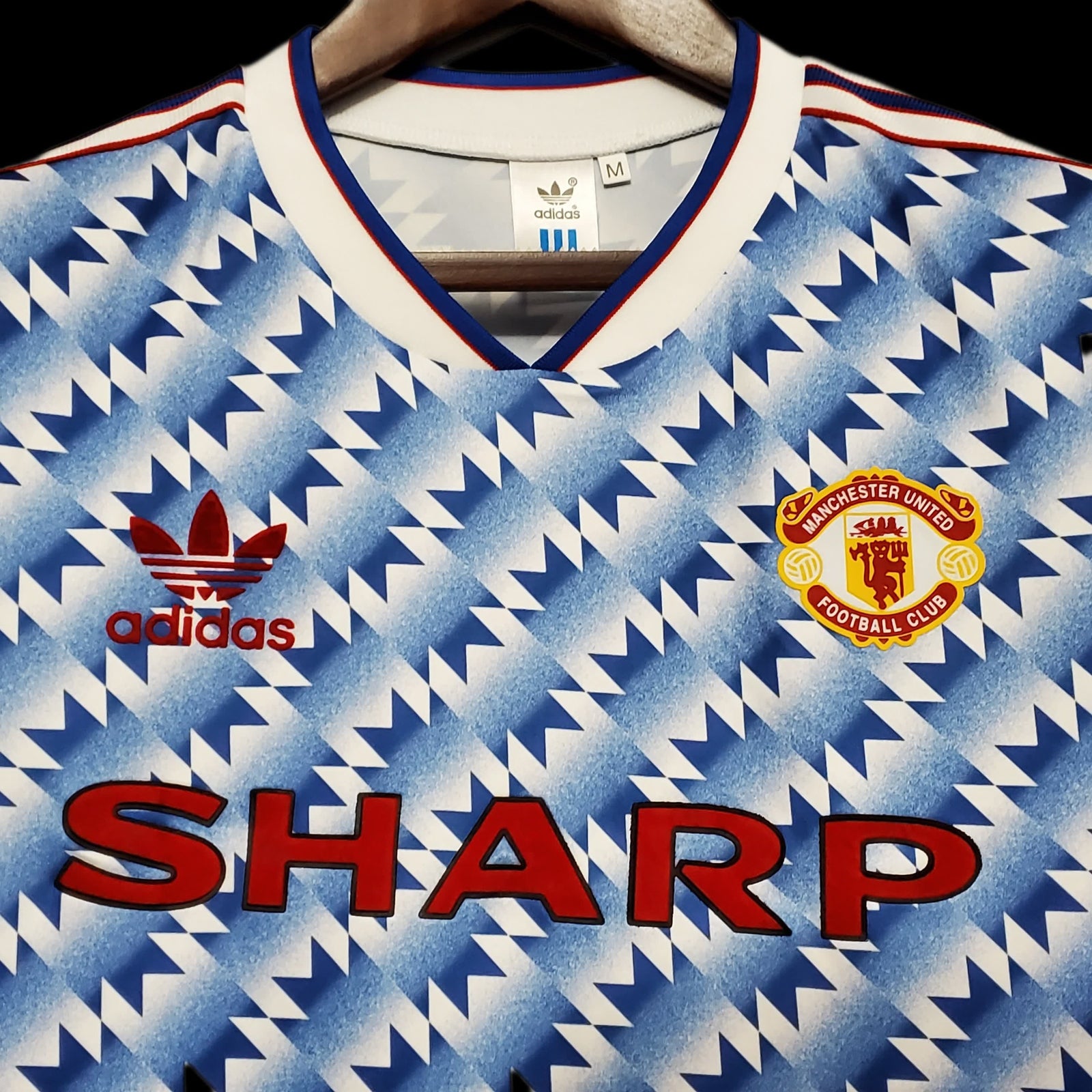 Football Shirt Manchester United Away 90-92 Retro extra 4