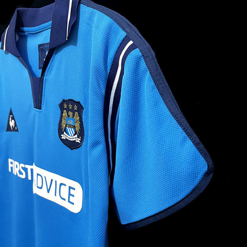 Football Shirt Manchester City Home 02-03 Retro back