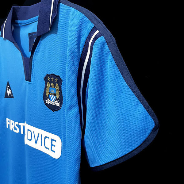 Football Shirt Manchester City Home 02-03 Retro back