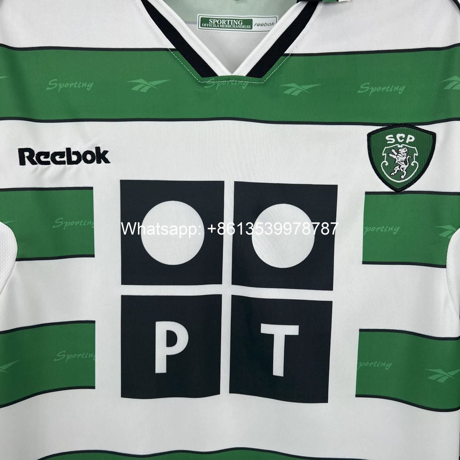 Football Shirt Sporting CP Home 00-01 extra 4