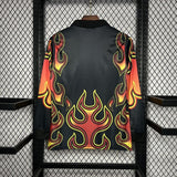 Football Shirt Japan Goalkeeper 1998 Red Flame Retro back