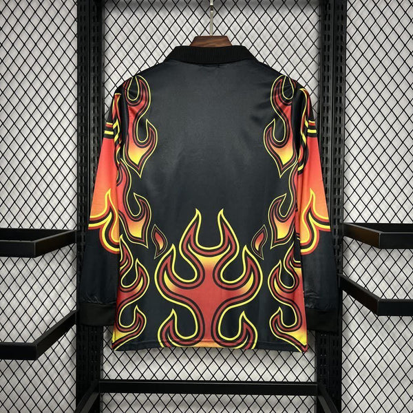 Football Shirt Japan Goalkeeper 1998 Red Flame Retro back