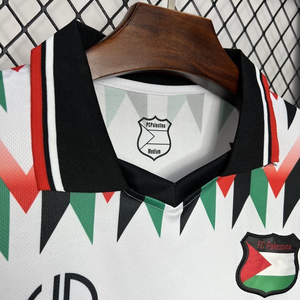 Football Shirt CD Palestino Hypepeace 25-26 White Retro extra 5