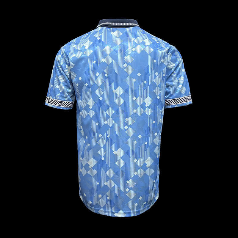 Football Shirt England Blue 1990 Retro back