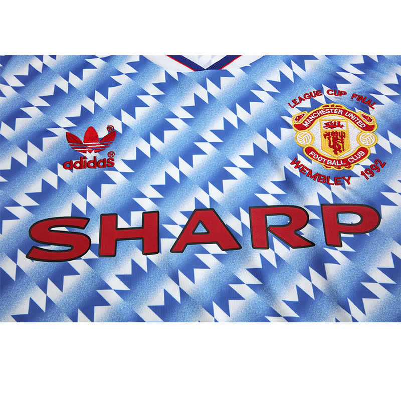 Football Shirt Manchester United Away League Cup Final 90-92 Retro extra 6